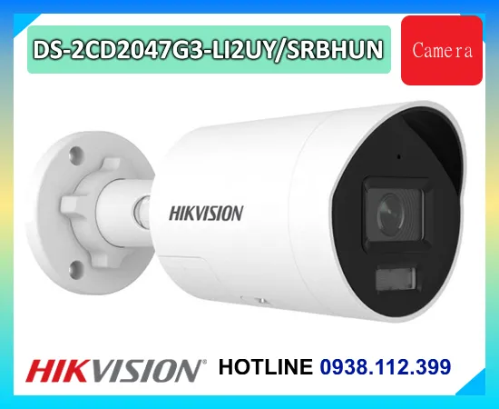DS-2CD2047G3-LI2UY/SRBHUN, Camera Hikvision DS-2CD2047G3-LI2UY/SRBHUN, Báo giá DS-2CD2047G3-LI2UY/SRBHUN, Camera DS-2CD2047G3-LI2UY/SRBHUN 4MP ColorVu, DS-2CD2047G3-LI2UY/SRBHUN AI nhận diện người xe, Camera DS-2CD2047G3-LI2UY/SRBHUN có còi đèn báo động, DS-2CD2047G3-LI2UY/SRBHUN Hybrid Light