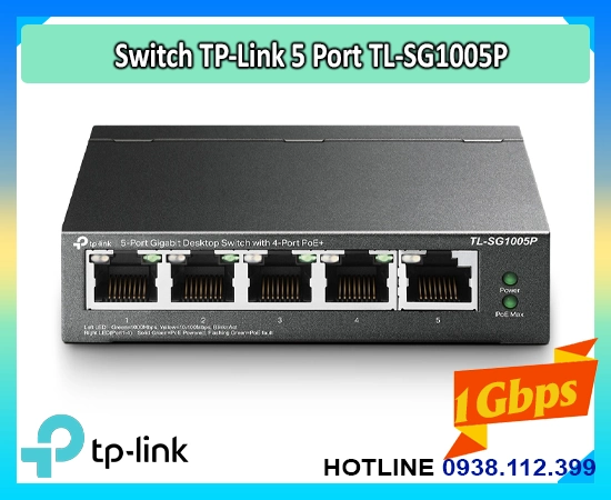 Lắp đặt camera Switch TP-Link 5 Cổng TL-SG1005P