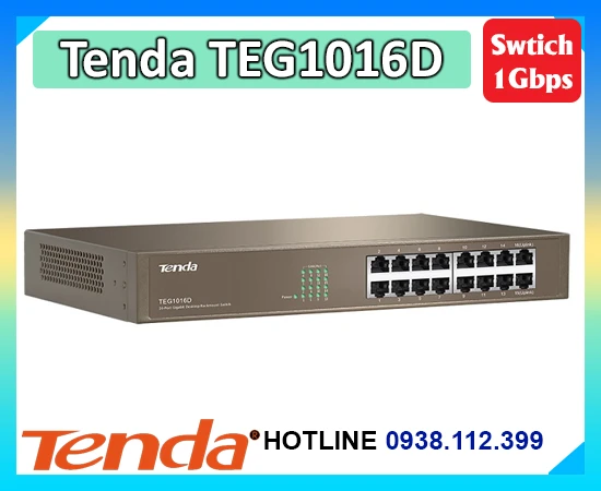 Lắp đặt camera Swtich Tenda TEG1016D 16 Port 1G