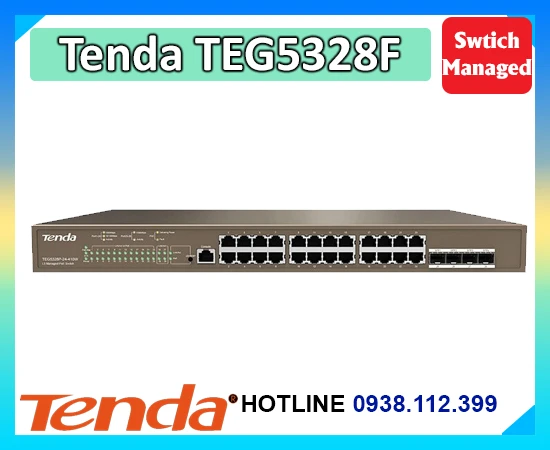 Lắp đặt camera  Swtich Tenda TEG5328F