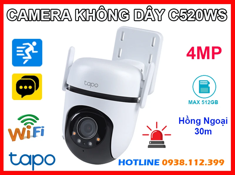 Lắp đặt camera Camera IP Wifi Không Dây Tapo C520WS (4MP)