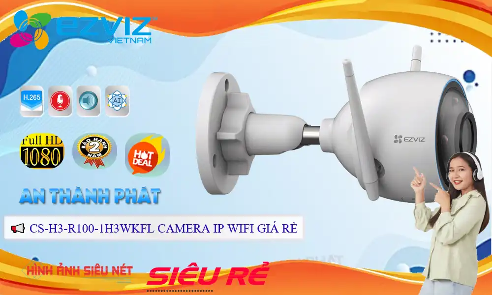 CS-H3-R100-1H3WKFL sắc nét Wifi Ezviz CS-H3-R100-1H3WKFL sắc nét Wifi Ezviz
