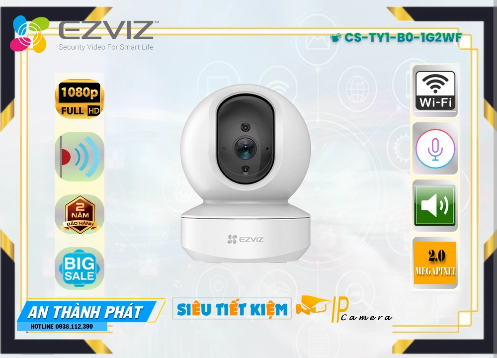 CS-TY1-B0-1G2WF sắc nét Wifi Ezviz CS-TY1-B0-1G2WF sắc nét Wifi Ezviz