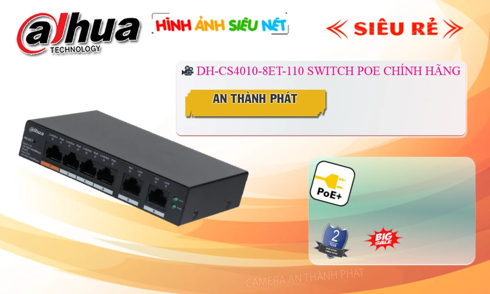 Dahua DH-CS4010-8ET-110  Switch chuyển đổi mạng