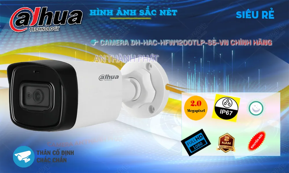 DH-HAC-HFW1200TLP-S5-VN sắc nét Dahua