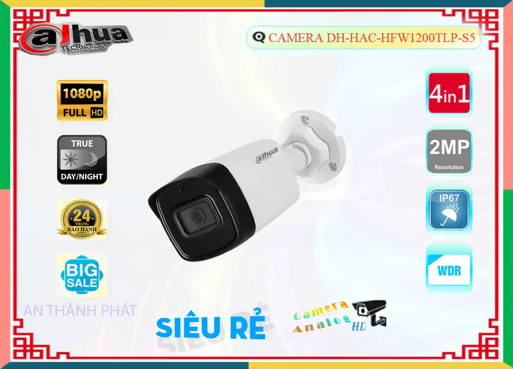 DH-HAC-HFW1200TLP-S5 sắc nét Dahua DH-HAC-HFW1200TLP-S5 sắc nét Dahua