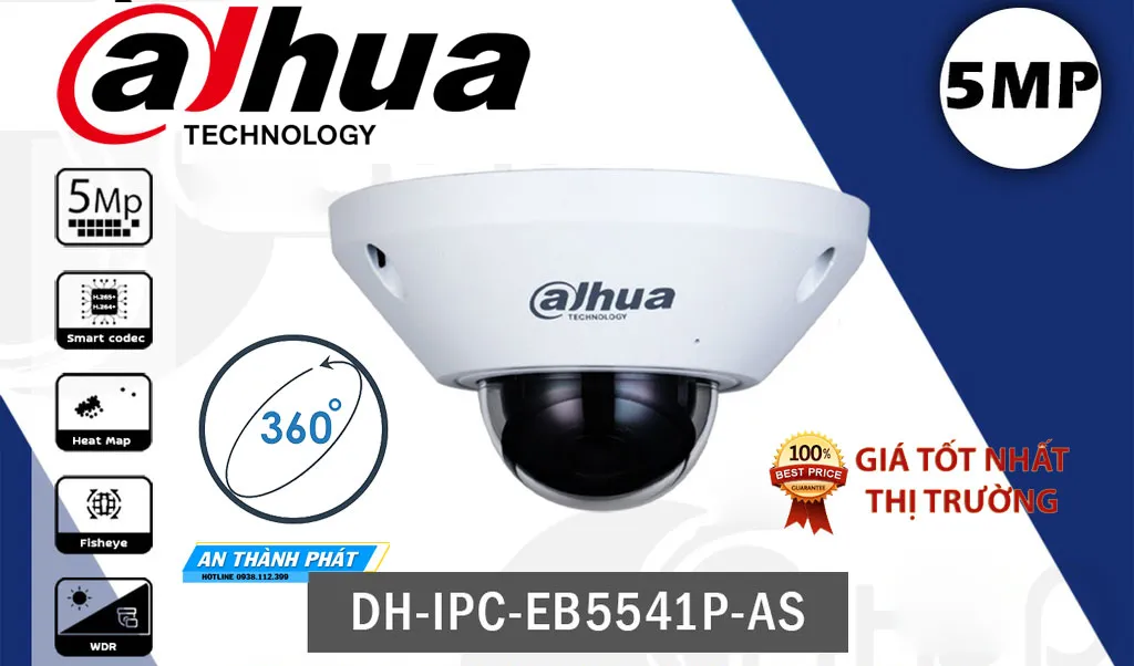 DH-IPC-EB5541P-AS caemra góc siêu rộng 180 độ