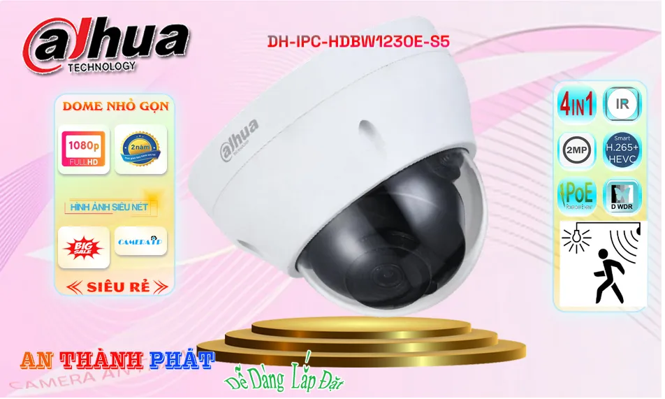 DH-IPC-HDBW1230E-S5 sắc nét Dahua ➠ DH-IPC-HDBW1230E-S5 sắc nét Dahua ➠