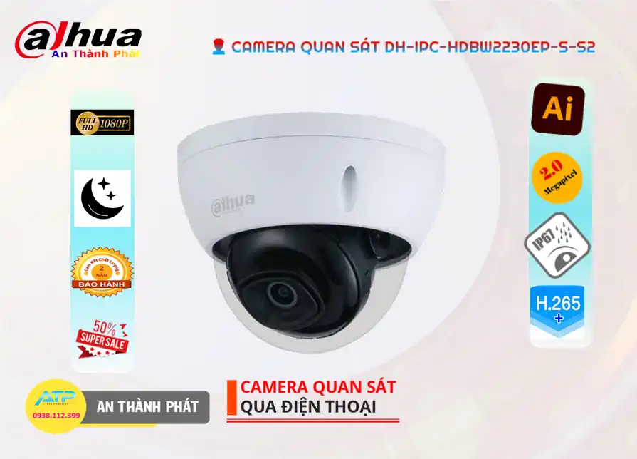 DH-IPC-HDBW2230EP-S-S2 sắc nét Dahua DH-IPC-HDBW2230EP-S-S2 sắc nét Dahua