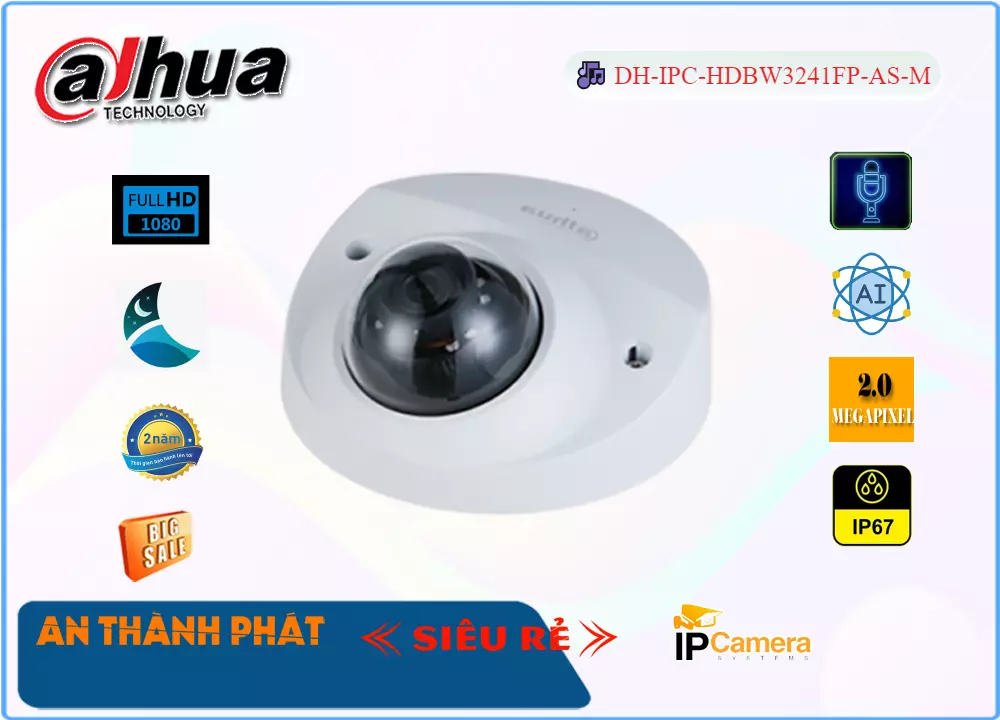 DH-IPC-HDBW3241FP-AS-M sắc nét Dahua