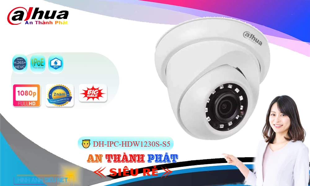 DH-IPC-HDW1230S-S5 sắc nét Dahua DH-IPC-HDW1230S-S5 sắc nét Dahua
