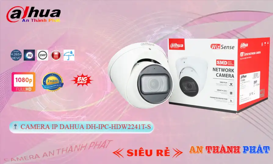 DH-IPC-HDW2241T-S sắc nét Dahua DH-IPC-HDW2241T-S sắc nét Dahua