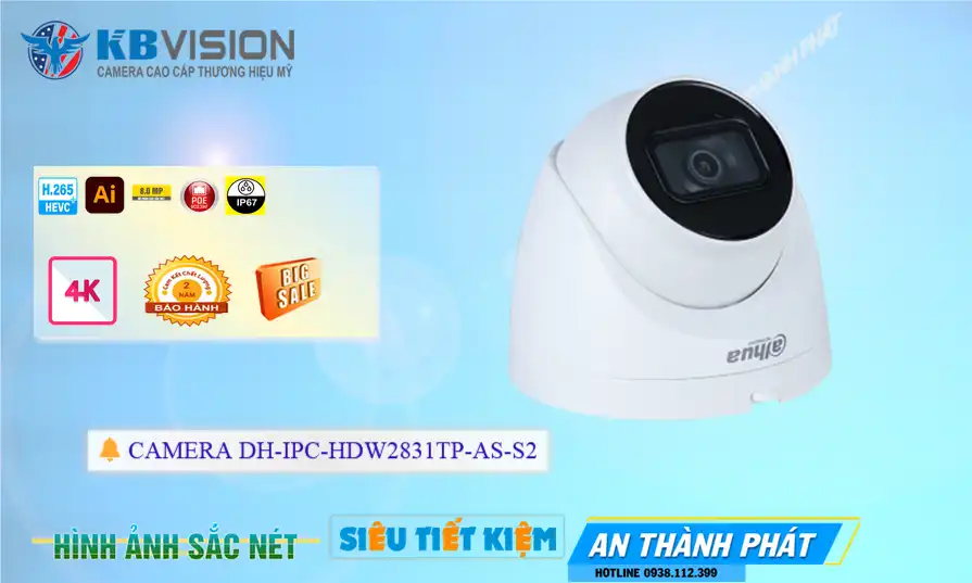 DH-IPC-HDW2831TP-AS-S2 sắc nét Dahua ➠ DH-IPC-HDW2831TP-AS-S2 sắc nét Dahua ➠