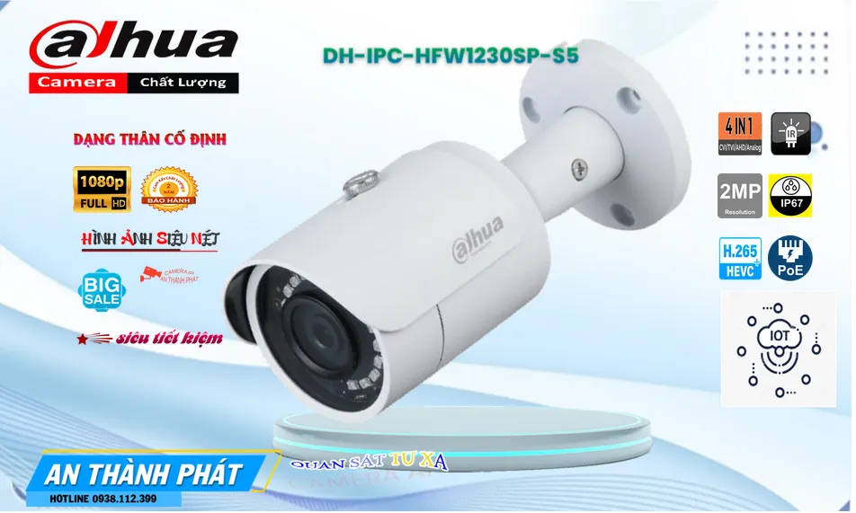 DH-IPC-HFW1230SP-S5 sắc nét Dahua DH-IPC-HFW1230SP-S5 sắc nét Dahua