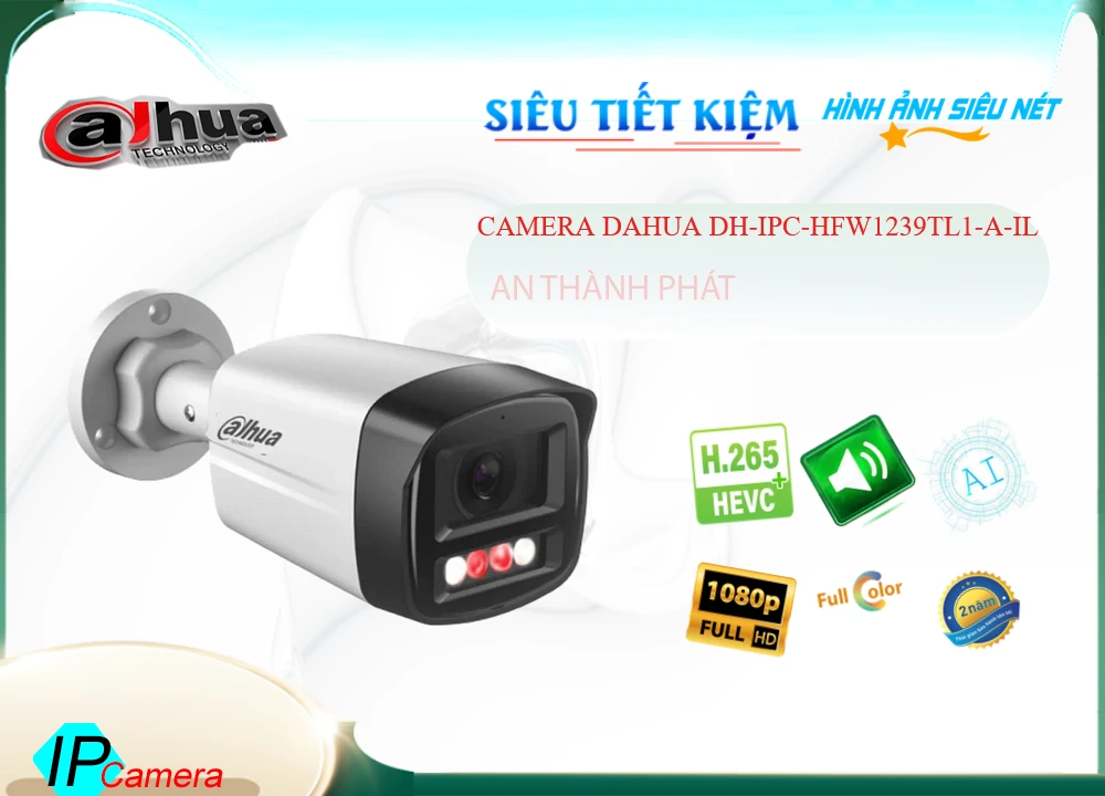 Camera Dahua DH-IPC-HFW1239TL1-A-IL Camera Dahua DH-IPC-HFW1239TL1-A-IL