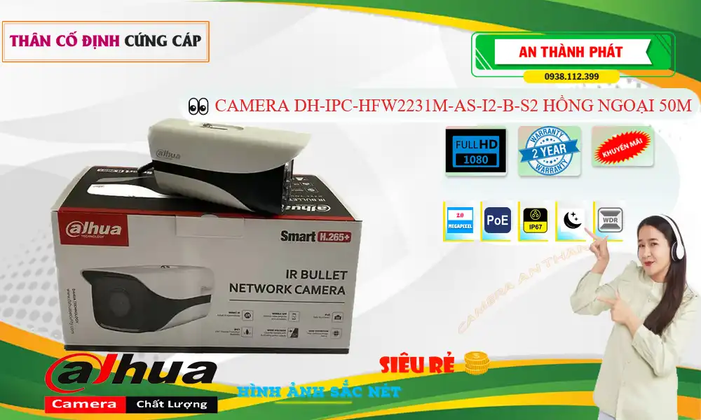 ➠ DH-IPC-HFW2231M-AS-I2-B-S2 sắc nét Dahua ➠ DH-IPC-HFW2231M-AS-I2-B-S2 sắc nét Dahua