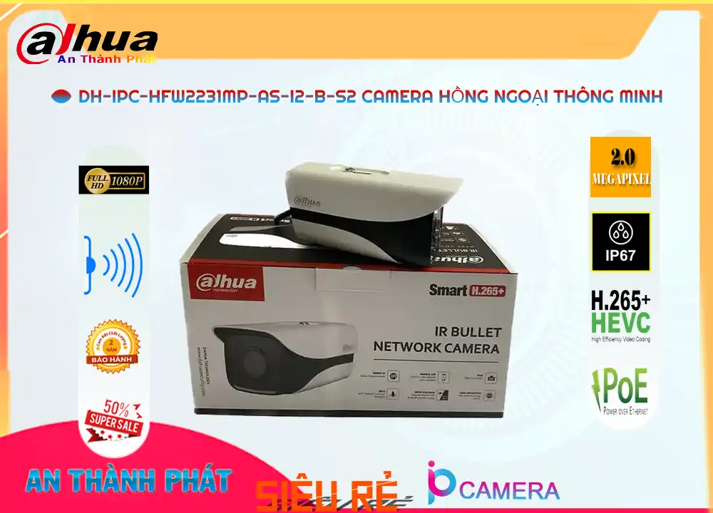DH-IPC-HFW2231MP-AS-I2-B-S2 sắc nét Dahua DH-IPC-HFW2231MP-AS-I2-B-S2 sắc nét Dahua