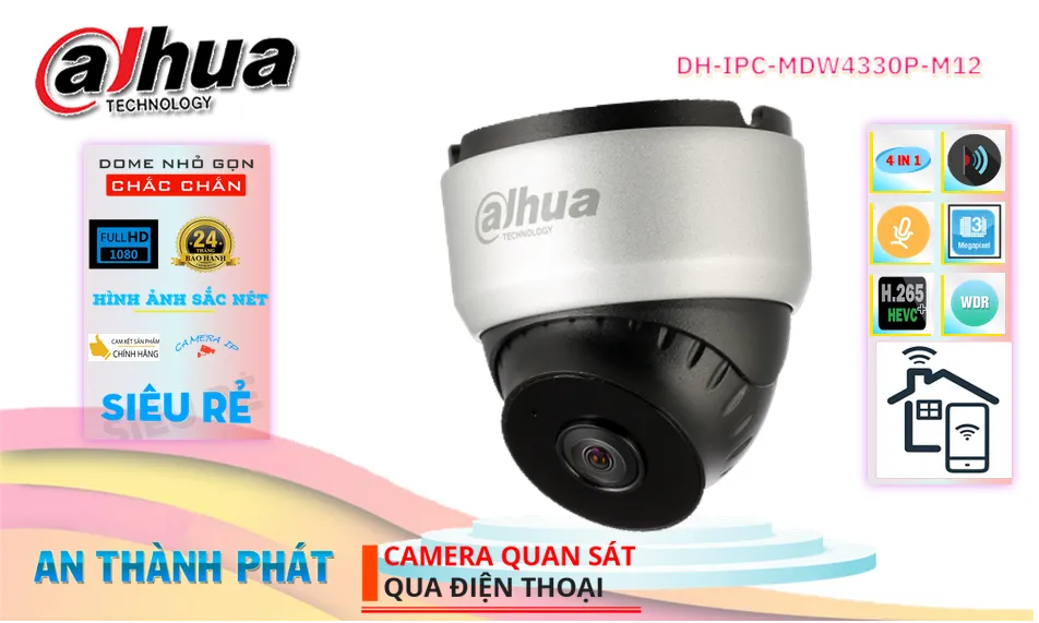 Camera  Dahua DH-IPC-MDW4330P-M12