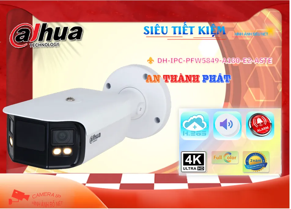 DH-IPC-PFW5849-A180-E2-ASTE sắc nét Dahua DH-IPC-PFW5849-A180-E2-ASTE sắc nét Dahua