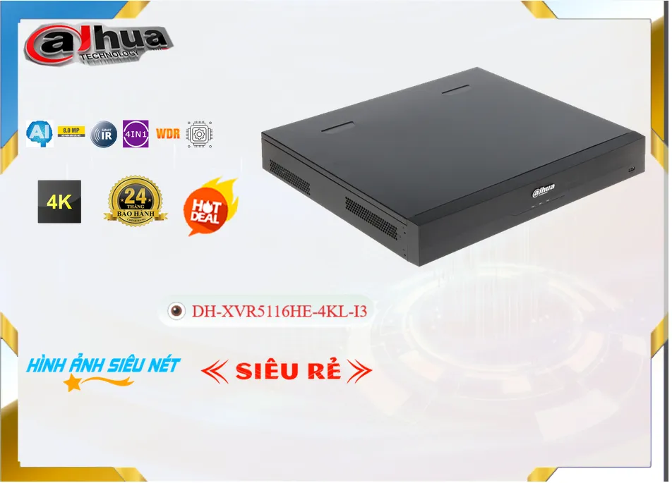 DH-XVR5116HE-4KL-I3 sắc nét Dahua ➠ DH-XVR5116HE-4KL-I3 sắc nét Dahua ➠