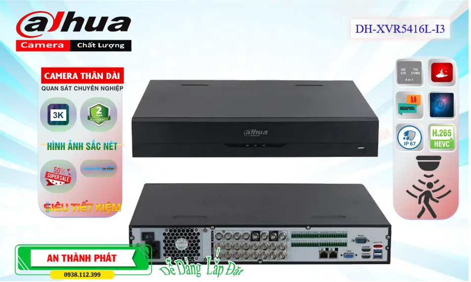 DH-XVR5416L-I3 sắc nét Dahua DH-XVR5416L-I3 sắc nét Dahua