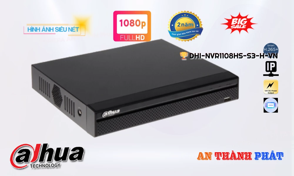 ➠  DHI-NVR1108HS-S3/H-VN sắc nét Dahua