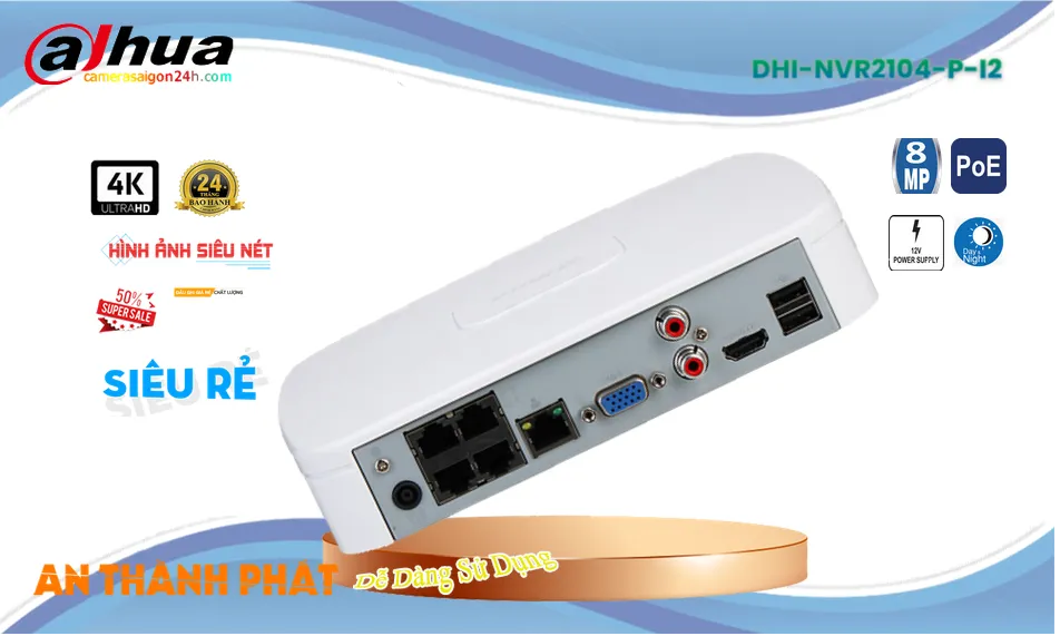 DHI-NVR2104-P-I2 sắc nét Dahua