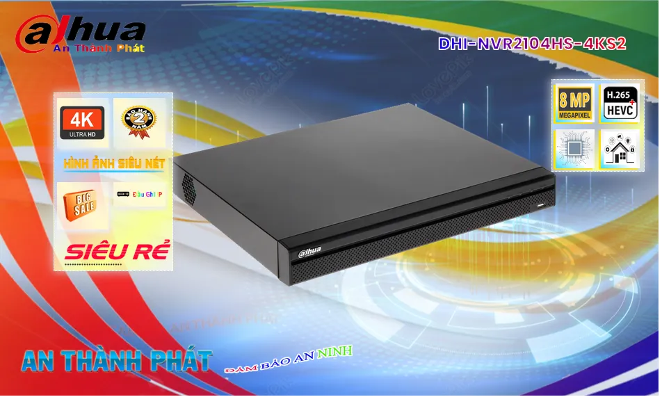 DHI-NVR2104HS-4KS2 sắc nét Dahua