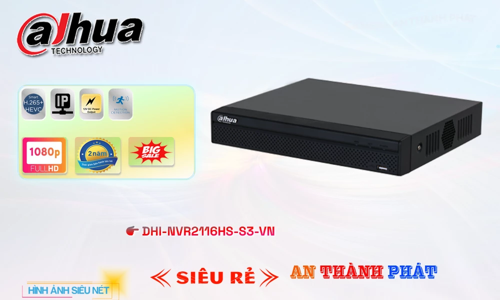 DHI-NVR2116HS-S3-VN sắc nét Dahua DHI-NVR2116HS-S3-VN sắc nét Dahua