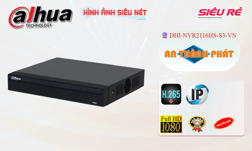 DHI-NVR2116HS-S3-VN sắc nét Dahua DHI-NVR2116HS-S3-VN sắc nét Dahua