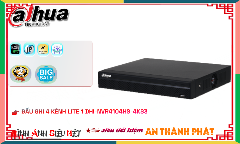 DHI-NVR4104HS-4KS3 Đầu Ghi Hình Chi phí phù hợp DHI-NVR4104HS-4KS3 Đầu Ghi Hình Chi phí phù hợp
