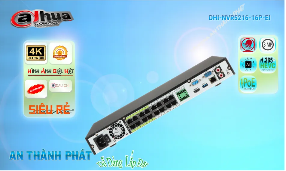 DHI-NVR5216-16P-EI sắc nét Dahua DHI-NVR5216-16P-EI sắc nét Dahua