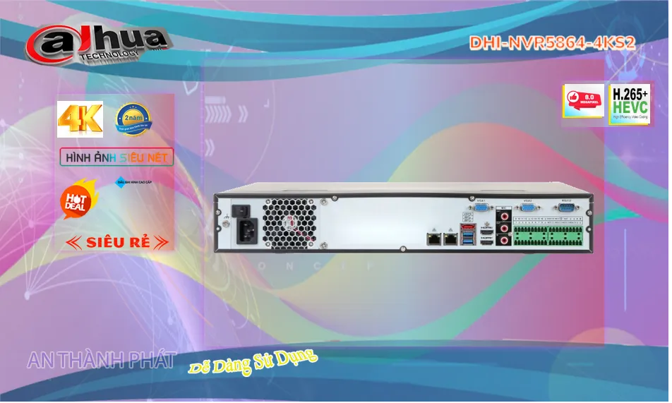 DHI-NVR5864-4KS2 sắc nét Dahua