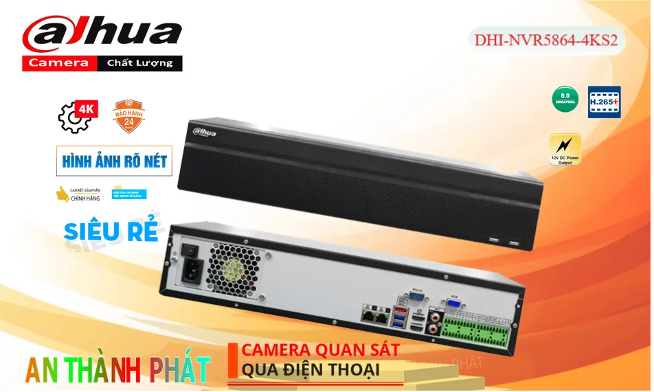 DHI-NVR5864-4KS2 sắc nét Dahua
