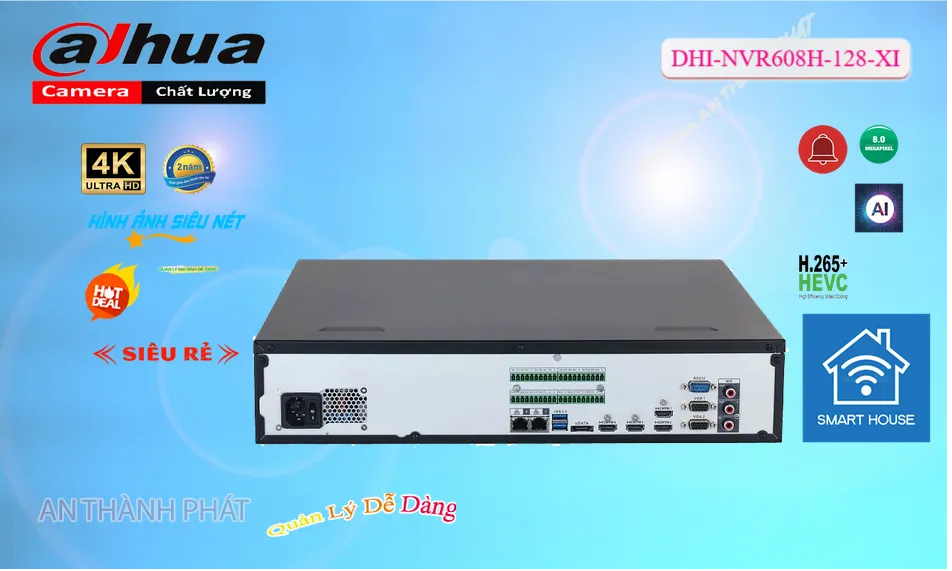 DHI-NVR608H-128-XI sắc nét Dahua