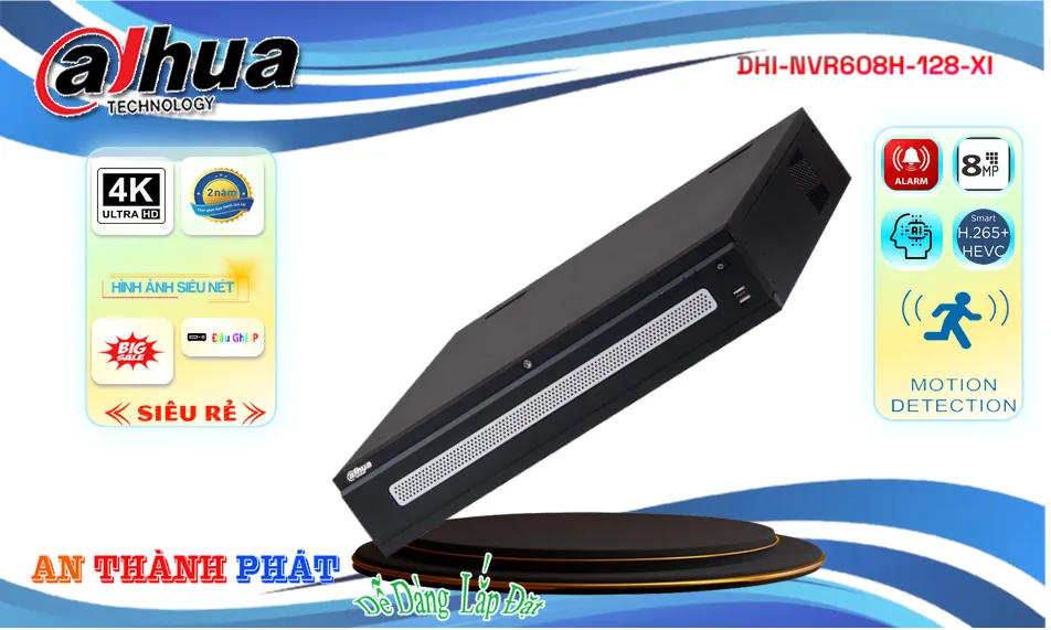 DHI-NVR608H-128-XI sắc nét Dahua