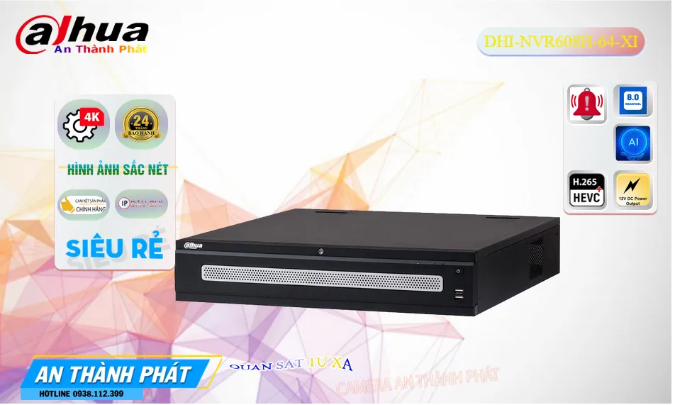 DHI-NVR608H-64-XI sắc nét Dahua