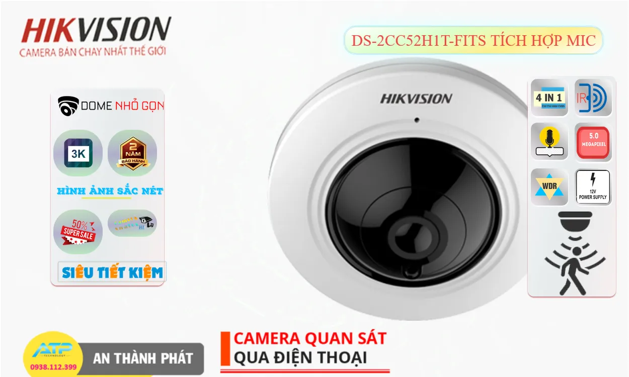 DS-2CC52H1T-FITS sắc nét Hikvision