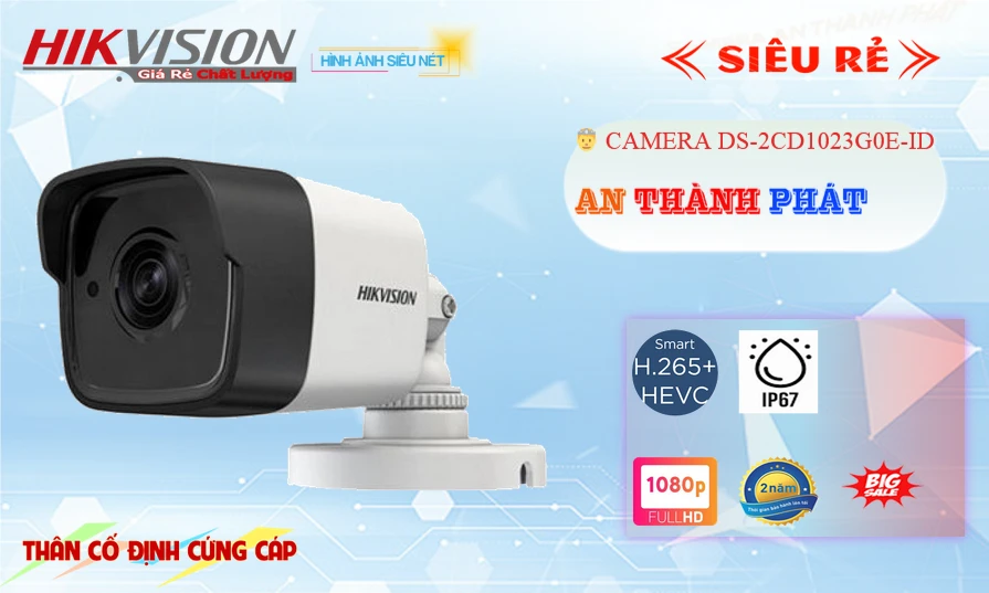 DS-2CD1023G0E-ID sắc nét Hikvision DS-2CD1023G0E-ID sắc nét Hikvision