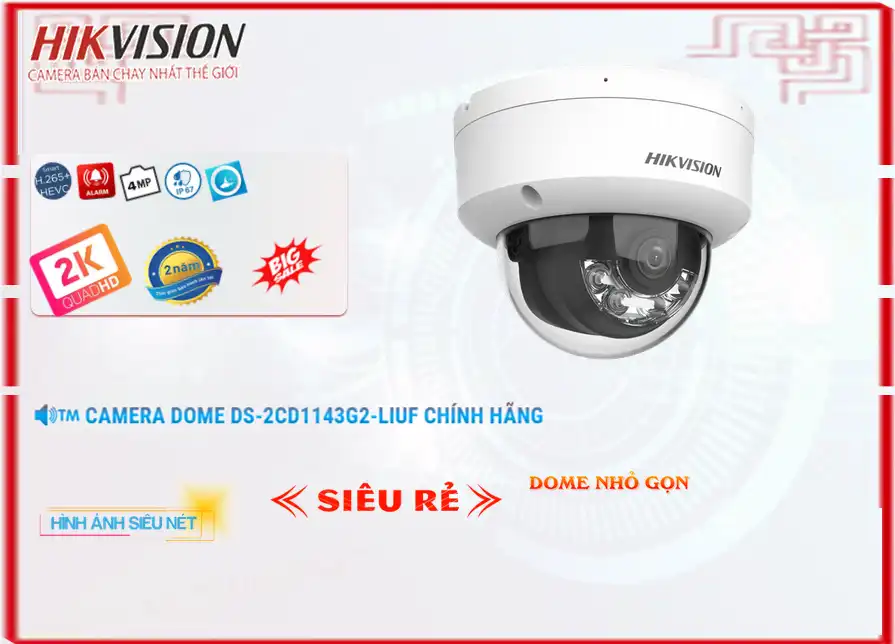 DS-2CD1143G2-LIUF sắc nét Hikvision DS-2CD1143G2-LIUF sắc nét Hikvision