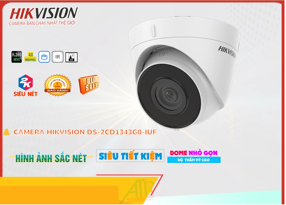 DS-2CD1343G0-IUF sắc nét Hikvision DS-2CD1343G0-IUF sắc nét Hikvision