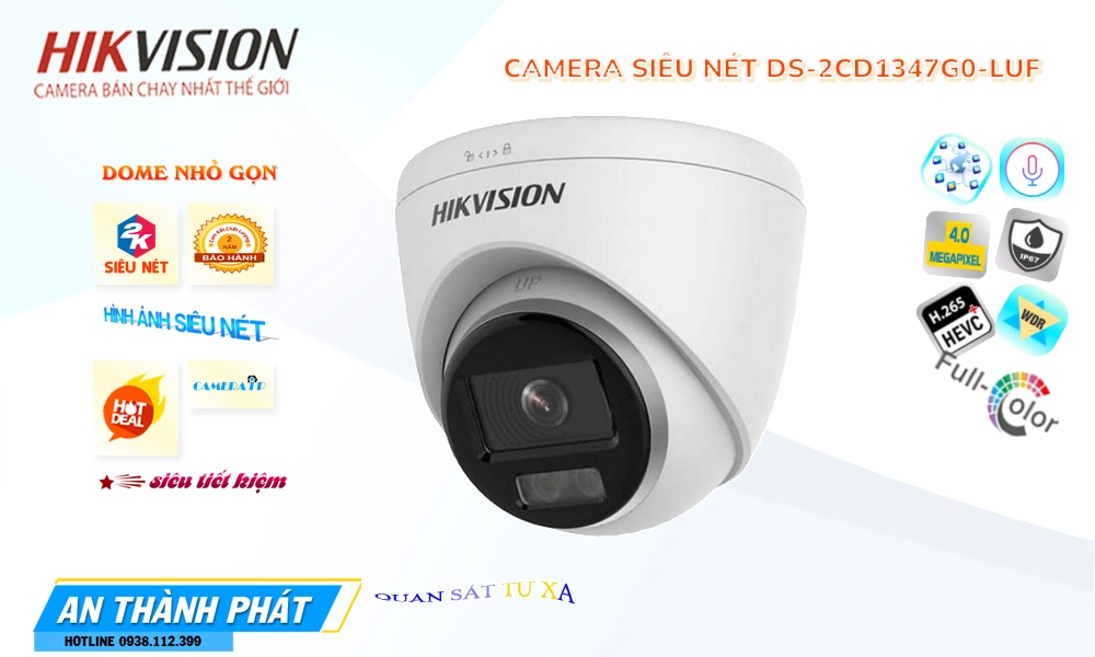 Camera Hikvision DS-2CD1347G0-LUF Tiết Kiệm Camera Hikvision DS-2CD1347G0-LUF Tiết Kiệm