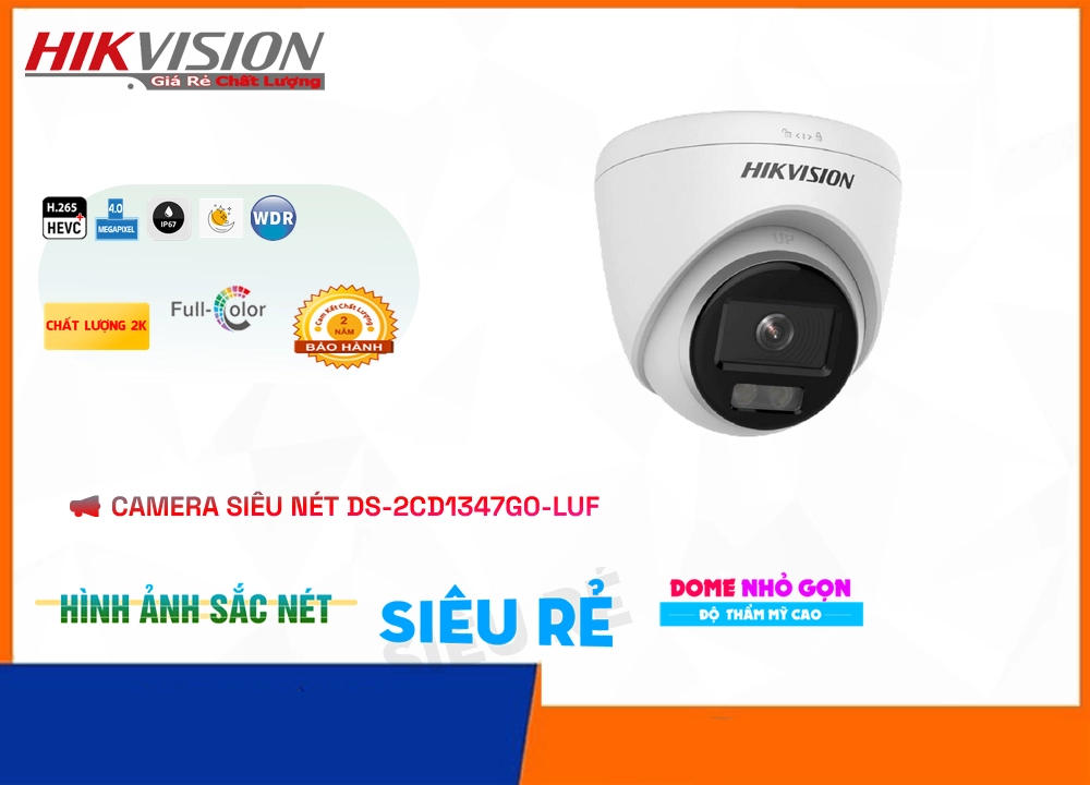 Camera Hikvision DS-2CD1347G0-LUF Tiết Kiệm Camera Hikvision DS-2CD1347G0-LUF Tiết Kiệm