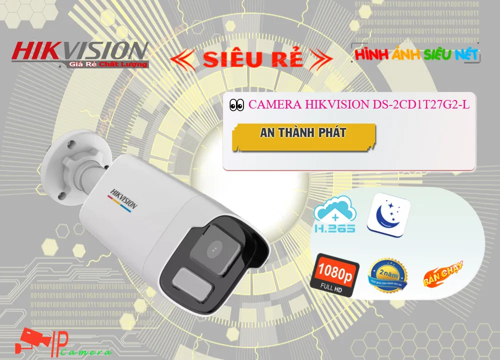 Camera DS-2CD1T27G2-L Sắt Nét Camera DS-2CD1T27G2-L Sắt Nét