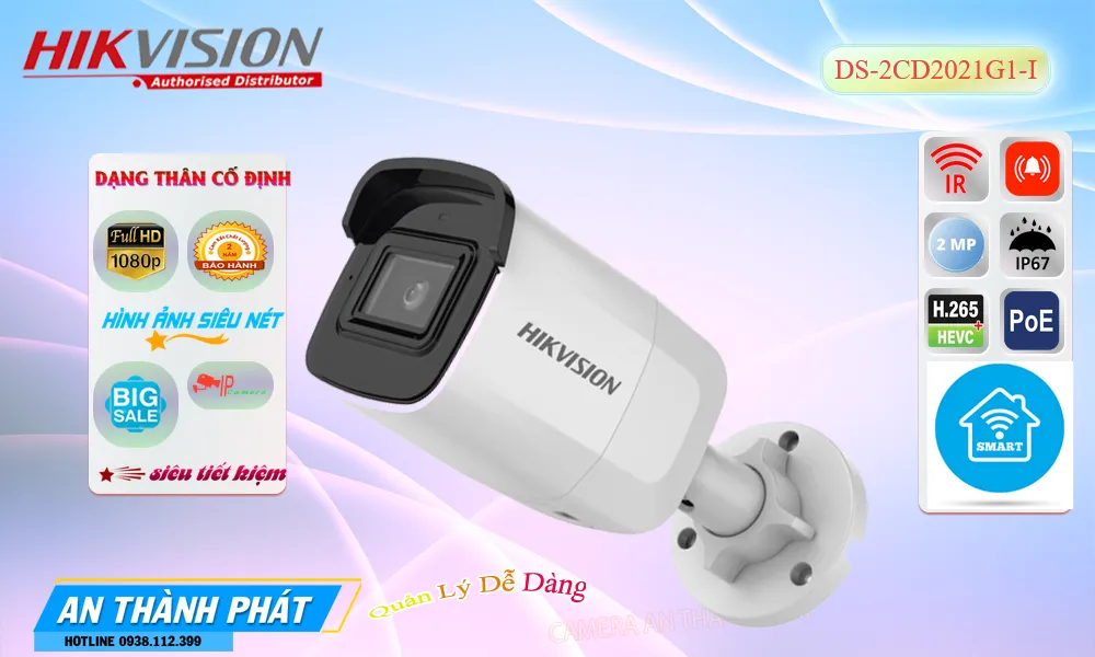 DS-2CD2021G1-I sắc nét Hikvision