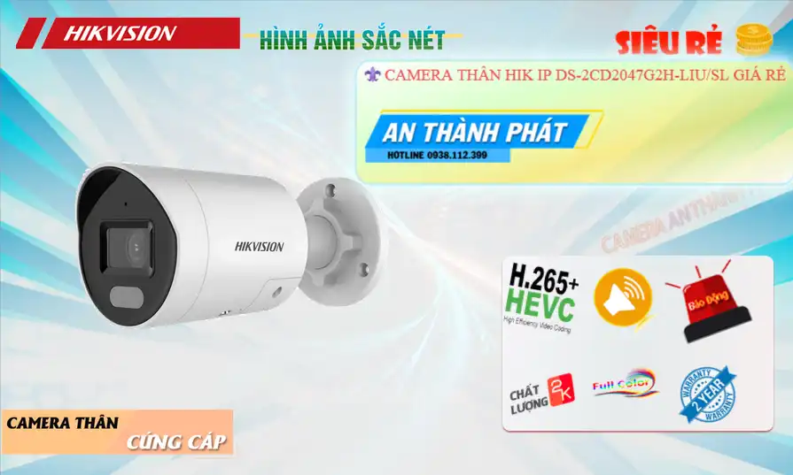 DS-2CD2047G2H-LIU/SL sắc nét Hikvision
