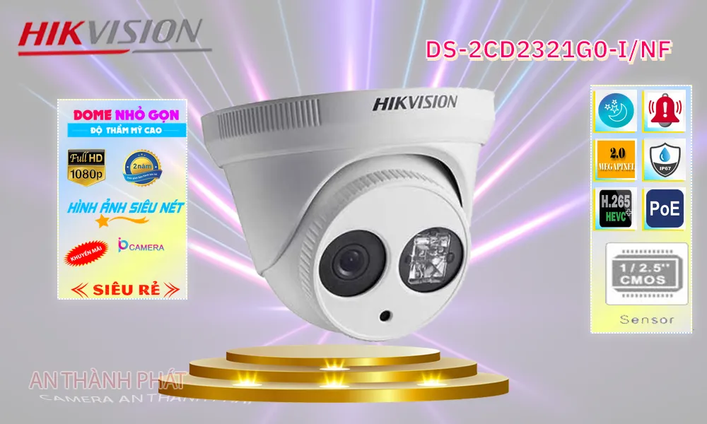 DS-2CD2321G0-I/NF sắc nét Hikvision DS-2CD2321G0-I/NF sắc nét Hikvision