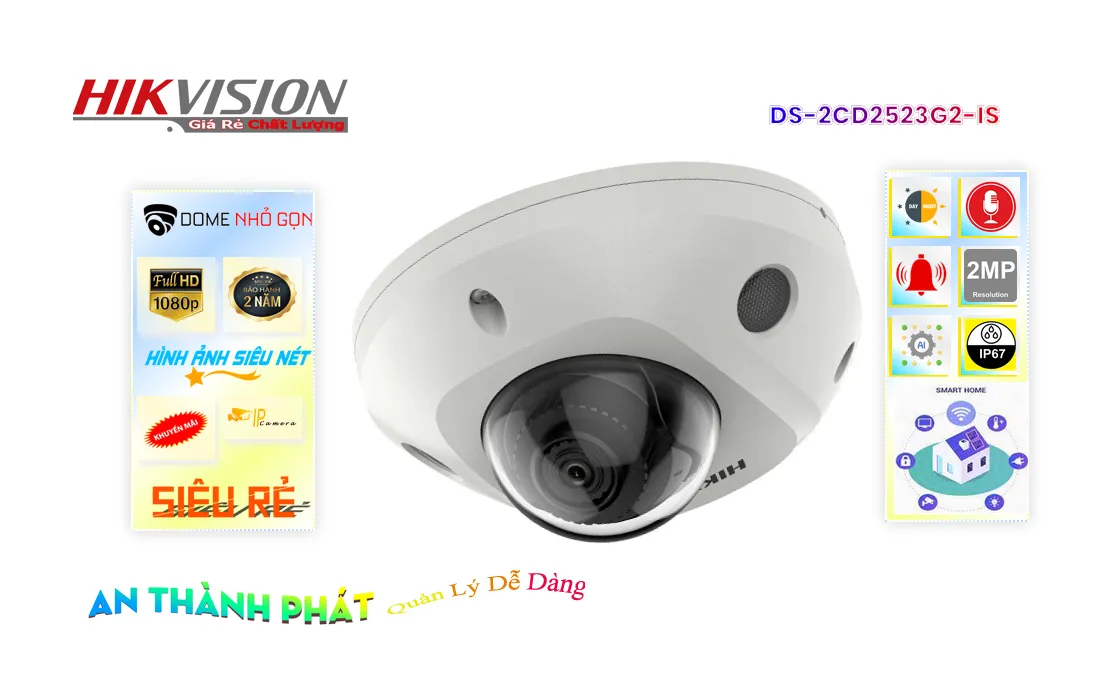 DS-2CD2523G2-IS sắc nét Hikvision ➠ DS-2CD2523G2-IS sắc nét Hikvision ➠