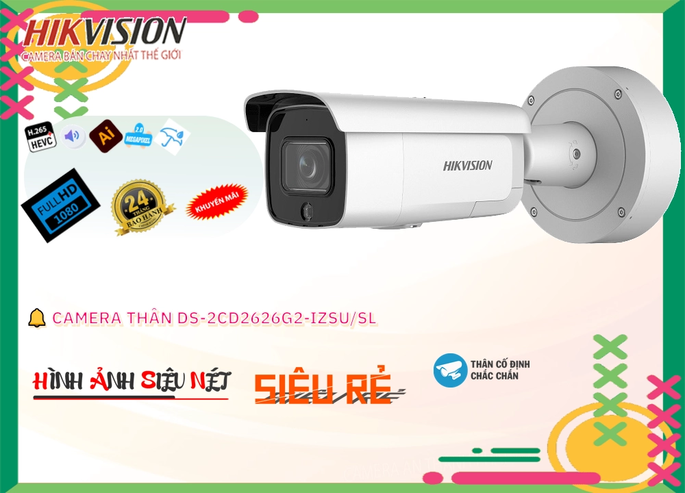 Camera DS-2CD2626G2-IZSU/SL Hikvision đang khuyến mãi Camera DS-2CD2626G2-IZSU/SL Hikvision đang khuyến mãi