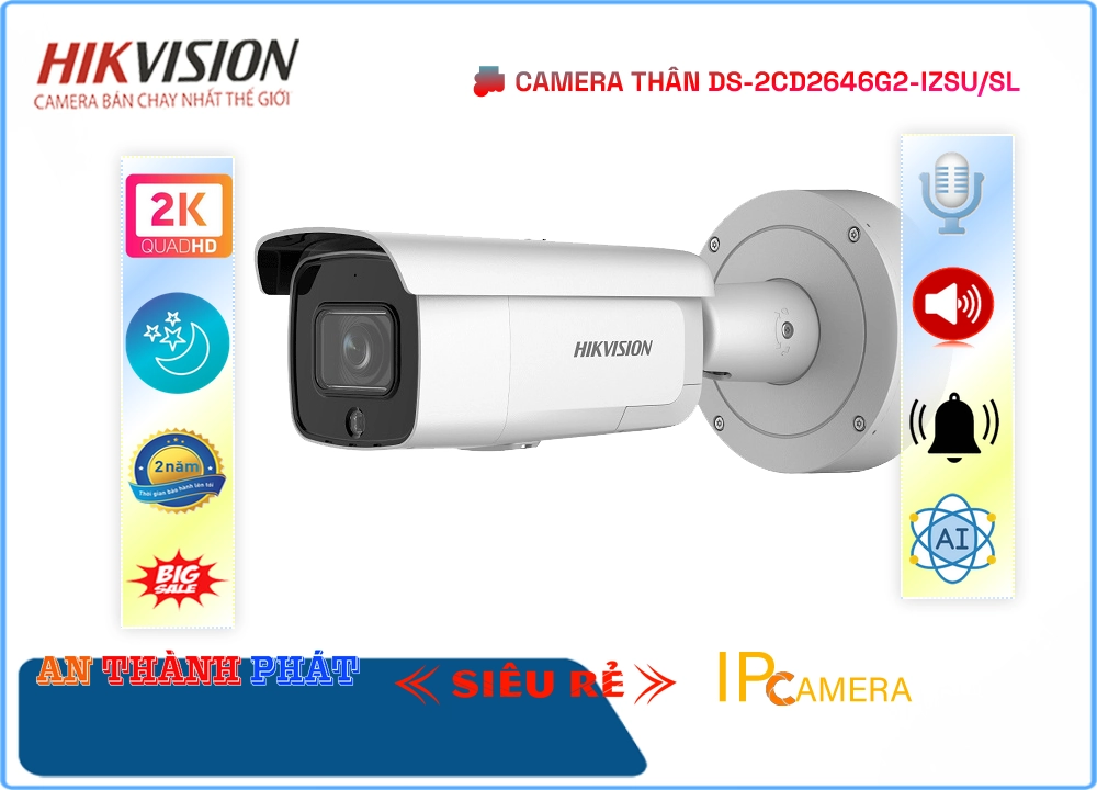 Camera Cấp Nguồ Qua Dây Mạng DS-2CD2646G2-IZSU/SL Đang giảm giá Camera Cấp Nguồ Qua Dây Mạng DS-2CD2646G2-IZSU/SL Đang giảm giá